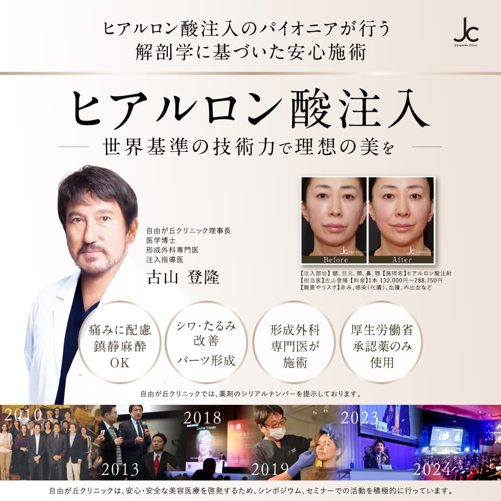 自由が丘クリニックのヒアルロン酸注射